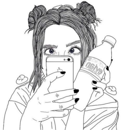 Crazy Girl Outline Roblox decal