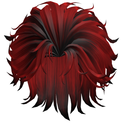 Fluffy Swept Back Hair - Red thumbnail