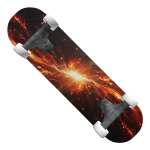 Cosmic Flames / Fire Galaxy Explosion Skateboard