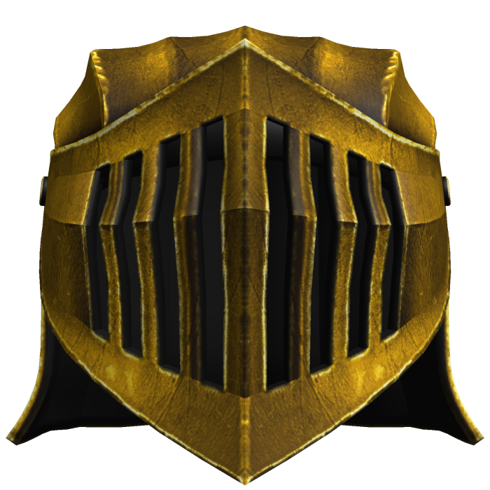 Gold Medieval Knight Helmet