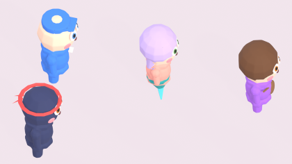 Low Poly Cute Character Pack x40 Chibi Style NPCs preview 8