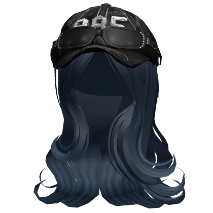 Y2K Flowy Hair w Cap + Glasses Midnight Roblox item