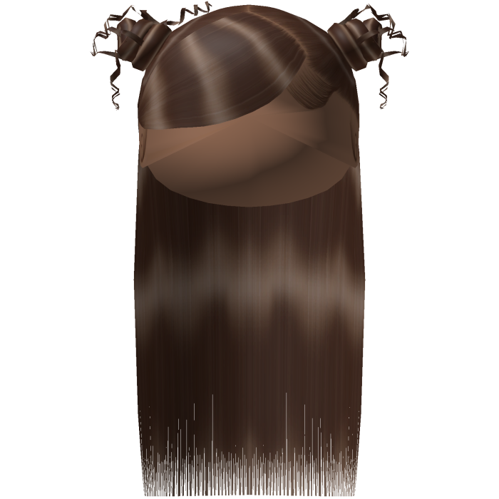 Swoop with buns half down hair - Brown