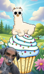 Rainbow alpaca cupcakes!