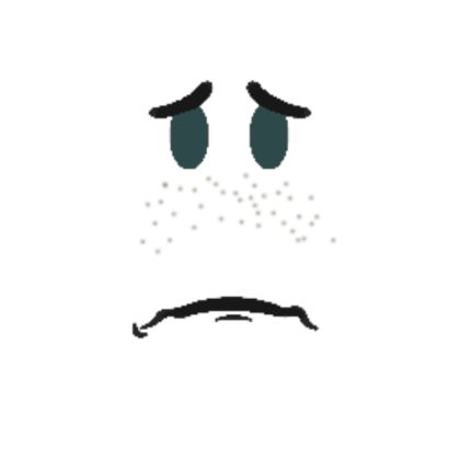 custom face blue eyes w freckles Roblox decal