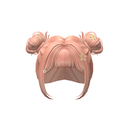 Pigtail Hair Fluffy Bun w/ Stars in Blonde Roblox item