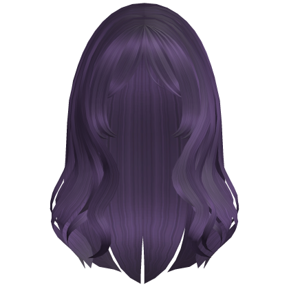 Preppy Wavy Hair w/ Curtain Bangs (Purple)