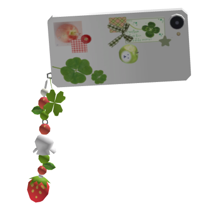cute phone igari 🍓 (with beads)