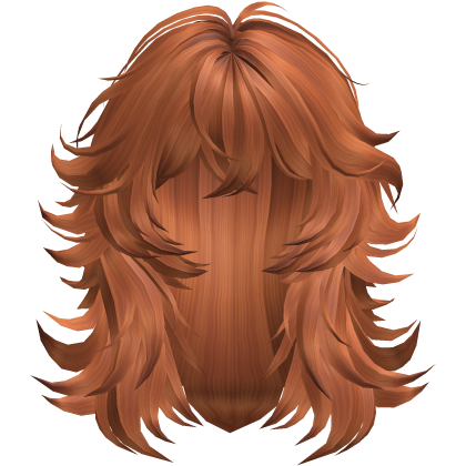 Messy Grunge Emo Layered Anime Wolf Cut in Ginger Roblox item