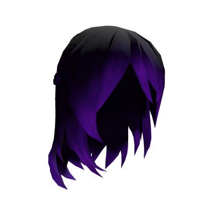 ♡ Black&Purple Braid Goth Emo Hair thumbnail