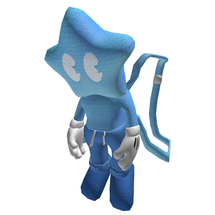 Roblox Item 1.0 BLUE Y2K STAR PLUSHIE BACKPACK 