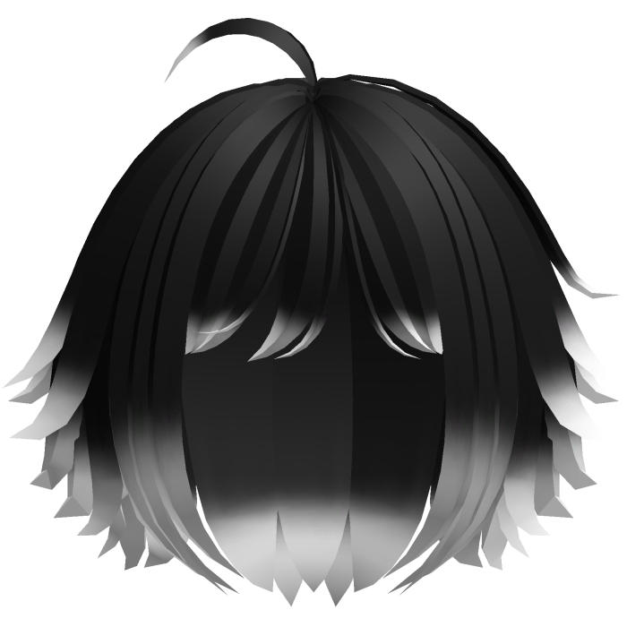  cute messy short bob in black to white