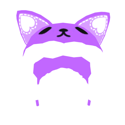 Fluffy Purple Kitty Hood
