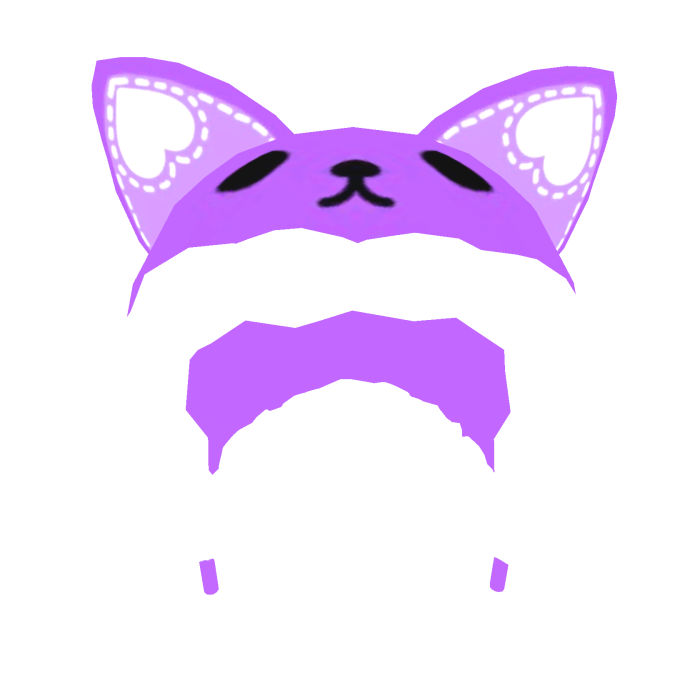 Fluffy Purple Kitty Hood