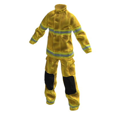 Yellow Firefighter Fire Protection Suit Uniform