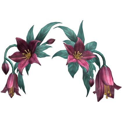 Pink Teal Lily Flower Crown