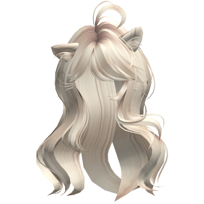 Messy Wavy Cute Kitty Cat Hair in Blonde 9. Roblox item