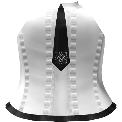 ✙ ruffled emo vkei white n black rose uniform