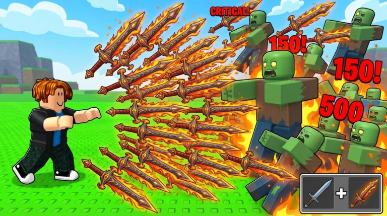 [⚔️] Merge Swords and Battle 🧟‍♂️