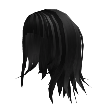 Layered long black hair Roblox item