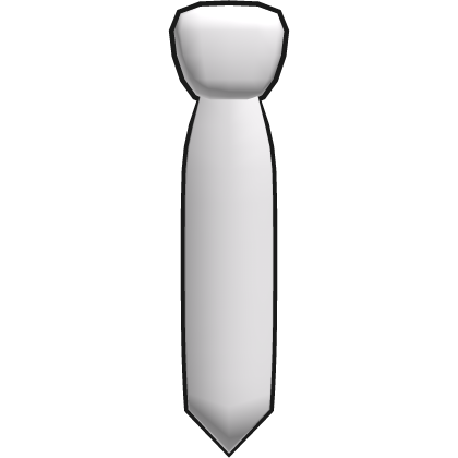 White Tie with Black Cartoony Outline Roblox item