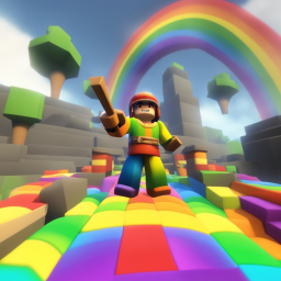 🌈 Easy Rainbow Obby! ✨   [🐝]