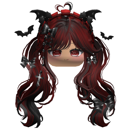 Goth Wavy Pigtails w/Headband (White)