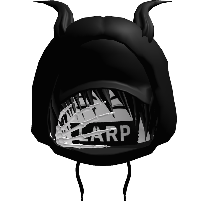 Vkei Emo Dashie Horns Hood Hat Black Hair Tape