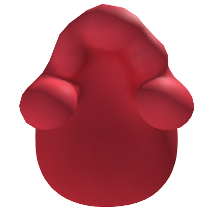Red stylized big slime blob hair