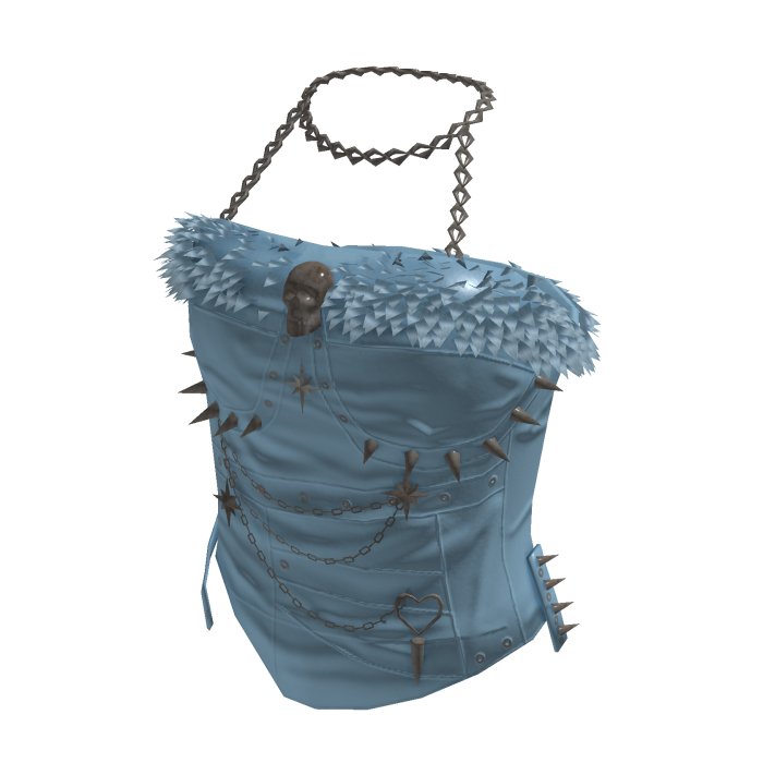 Off Shoulder Top with Lace Trim (Light Blue)