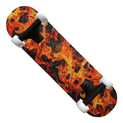 Grunge Flames Skateboard