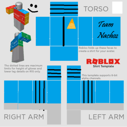 Team Nachos Hoodie template Roblox decal