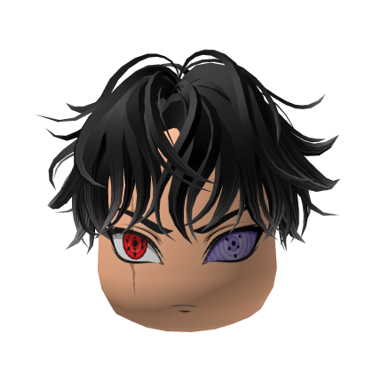 Messy hair w/ anime eyes Roblox item