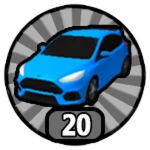Own 20 Cars Roblox badge thumbnail
