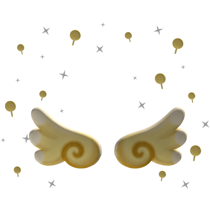 Yellow Angel Wings and Lollipop Aura Roblox item