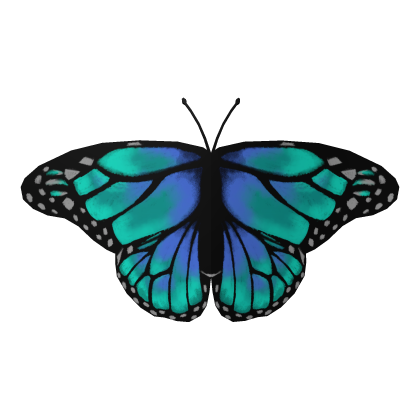 Blue Butterfly Face