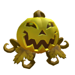 Gold Leafy Pumpkin Head
