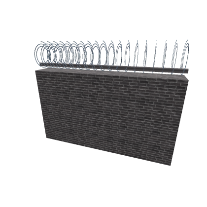 Wall with barbed wire