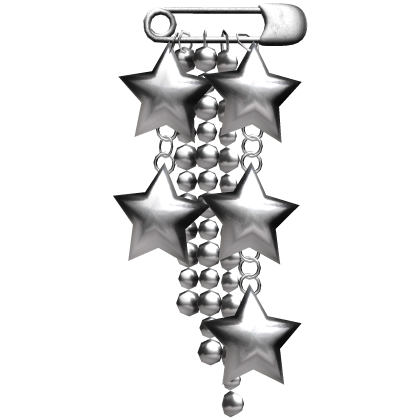 White Star Y2K Emo Goth Metal Lapel Pin Clip