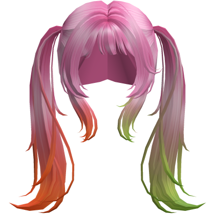 Mitsuri Pink Orange Green Cutesy Pigtails Roblox item