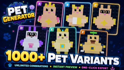 Cute Block Pet Simulator Model Generator V1 preview 1