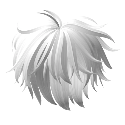 Y2K Fluffy Messy Boy Hair in White Roblox item