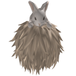 Fluffy White Bunny Hair