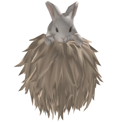 Fluffy White Bunny Hair Roblox item thumbnail