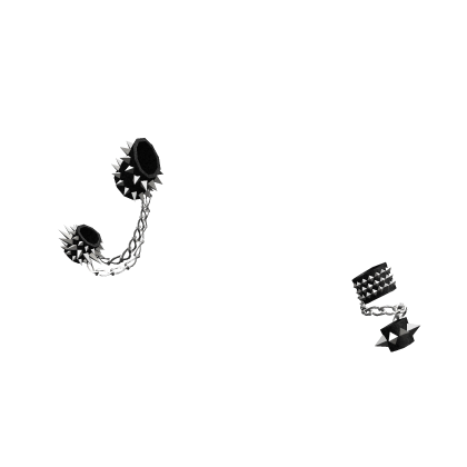 Chain Spike Punk Bracelets | Black Silver