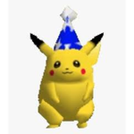 pikachu whith a party hat fan club