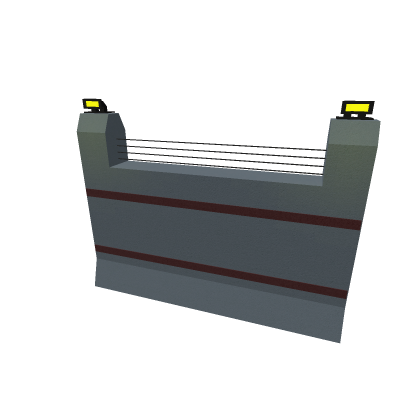 Basic Fence with Barbed Wire and Lights