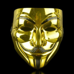 Golden Anonymous Masks