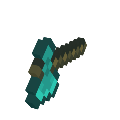 Right Holdeable 8 Bit Diamond Axe💎 [Hand]