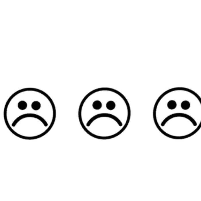 Frowning Face White Background